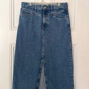 Mango Long Denim Skirt